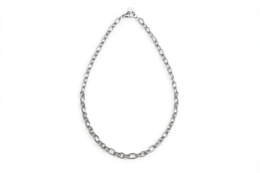 Chunky Silver Cable Necklace