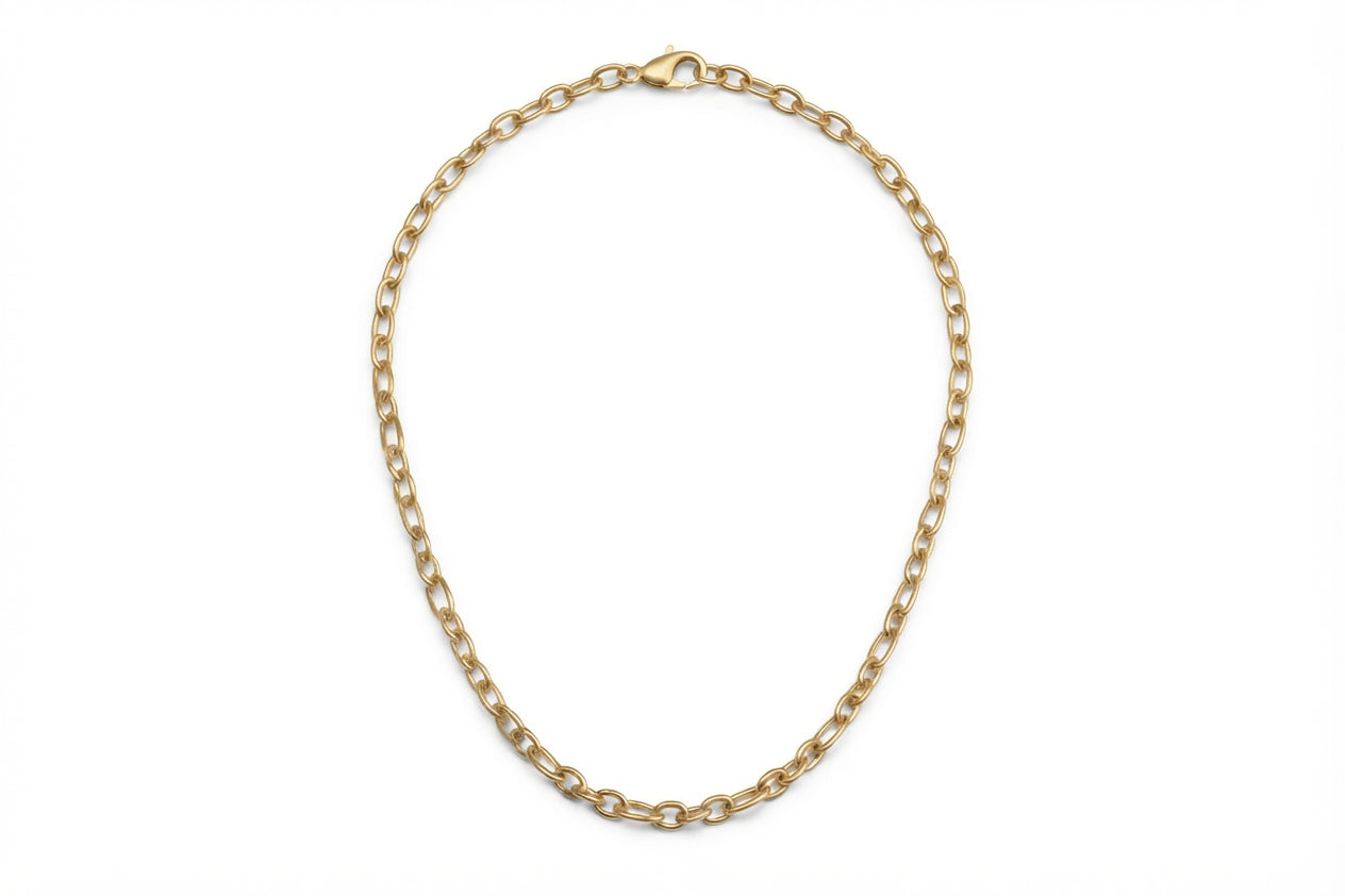 Gold Rolo Cable Necklace