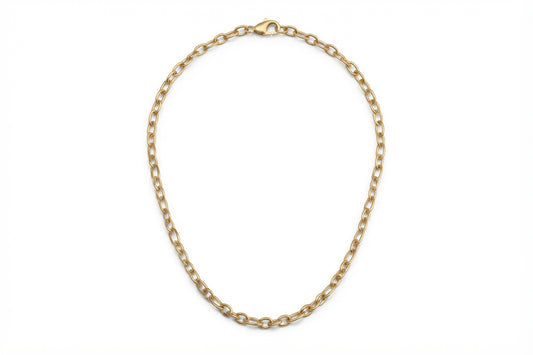 Gold Rolo Cable Necklace