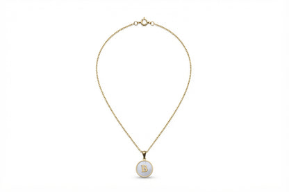 Gold Initial B Pendant Necklace