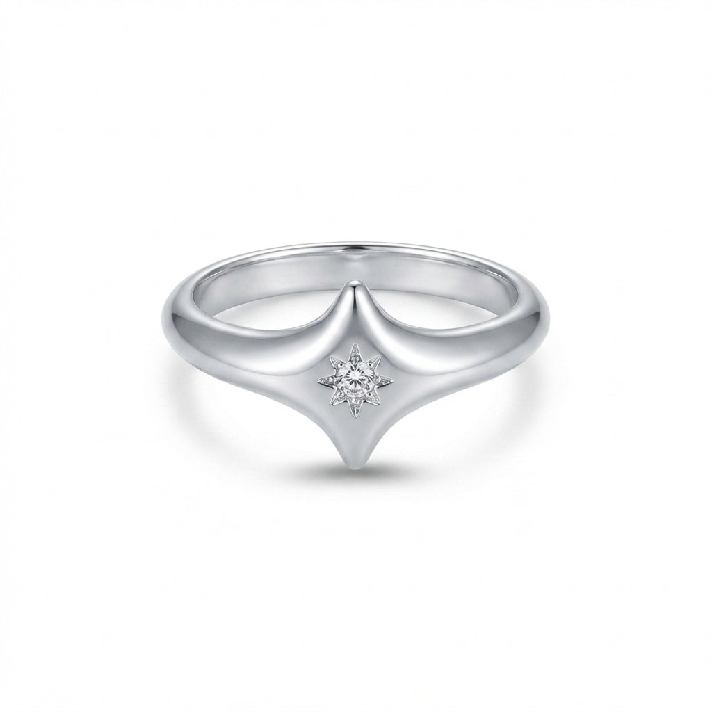 North Star Ring Silver