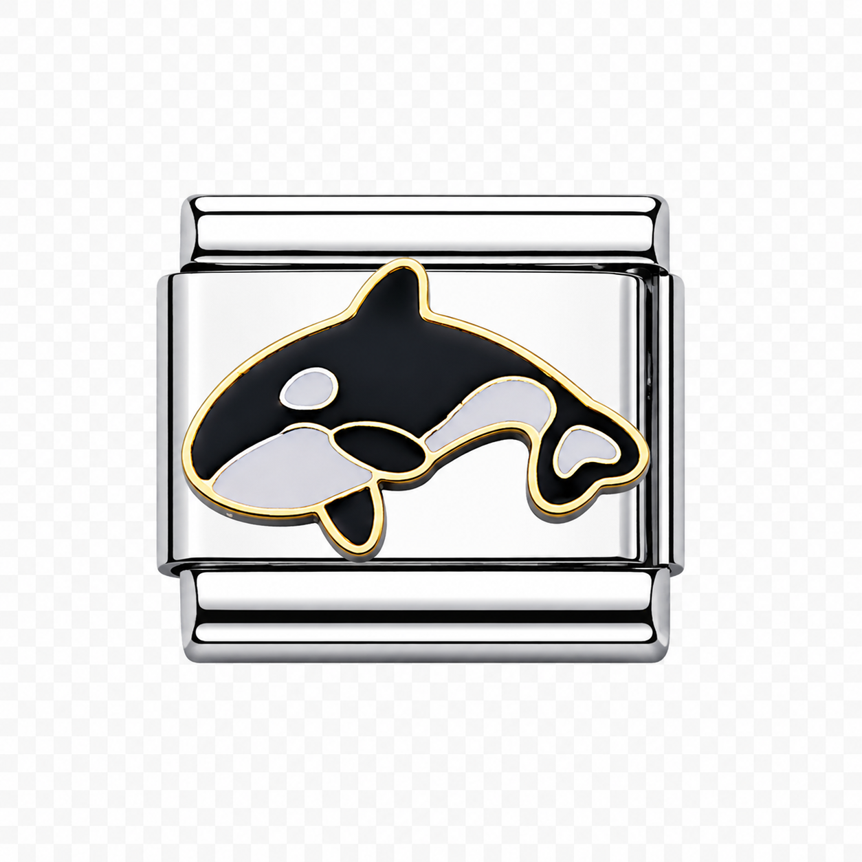 Orca Italian Charm — Silver