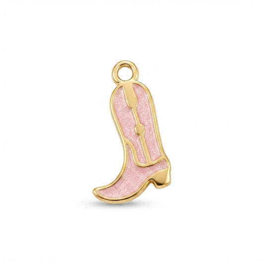 Purple Enamel Cowboy Boot Charm