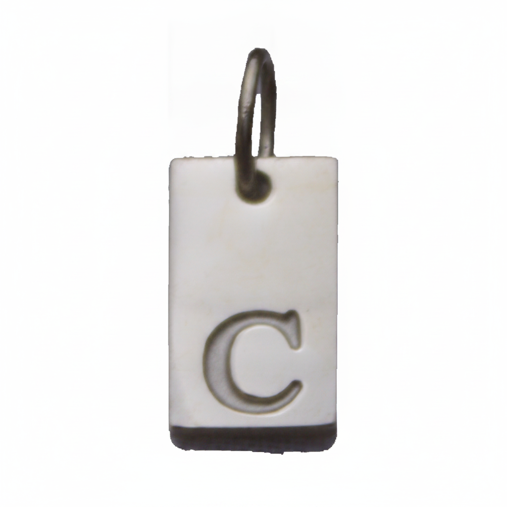 Rectangle  Initial Charm — Gold / C