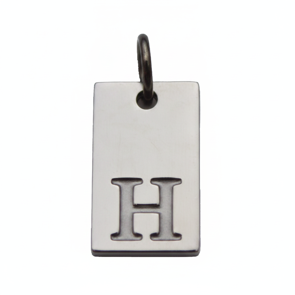 Rectangle  Initial Charm — Gold / H