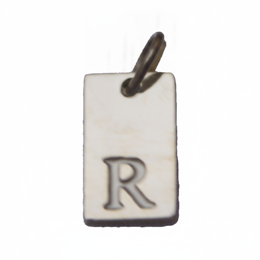 Rectangle  Initial Charm — Gold / R