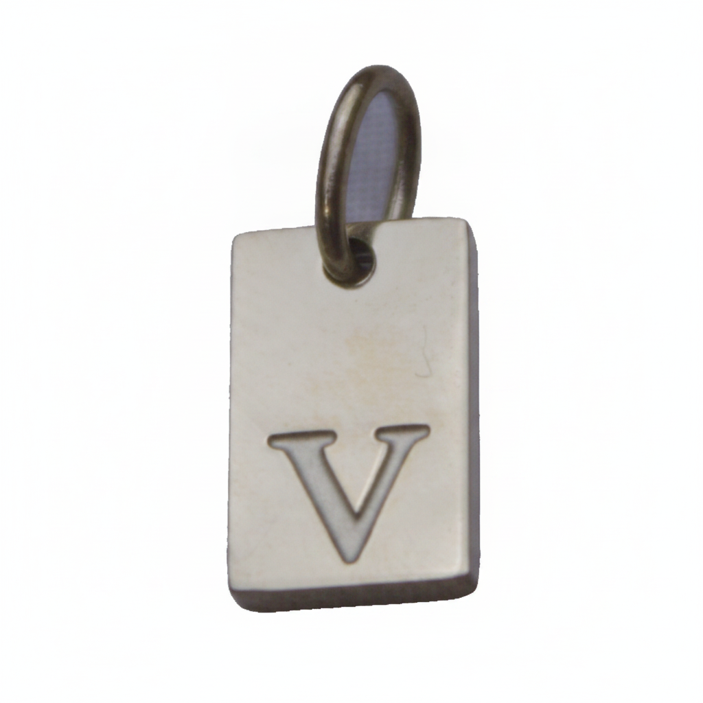 Rectangle  Initial Charm — Gold / V