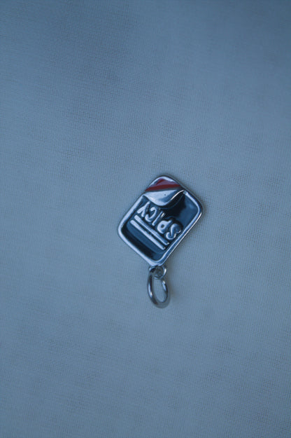 Classic Silver Spicy Tag Charm