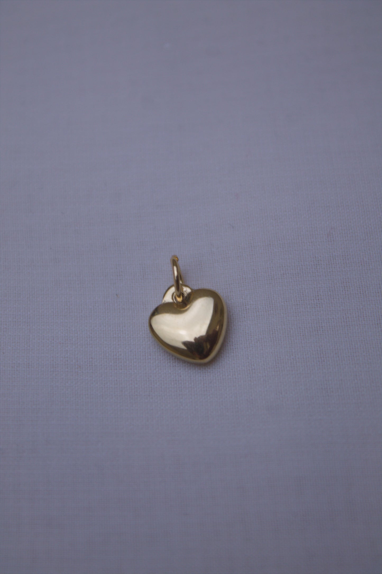 Classic Gold Puffy Heart Charm