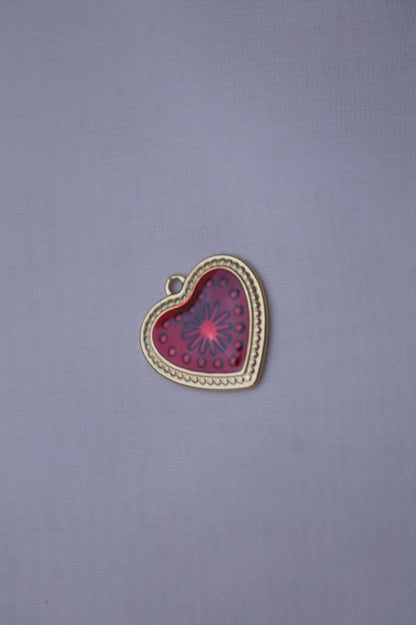 Enamel Red Heart Charm