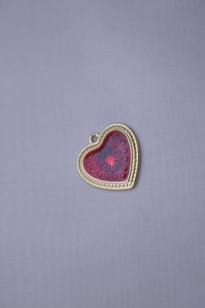 Enamel Red Heart Charm