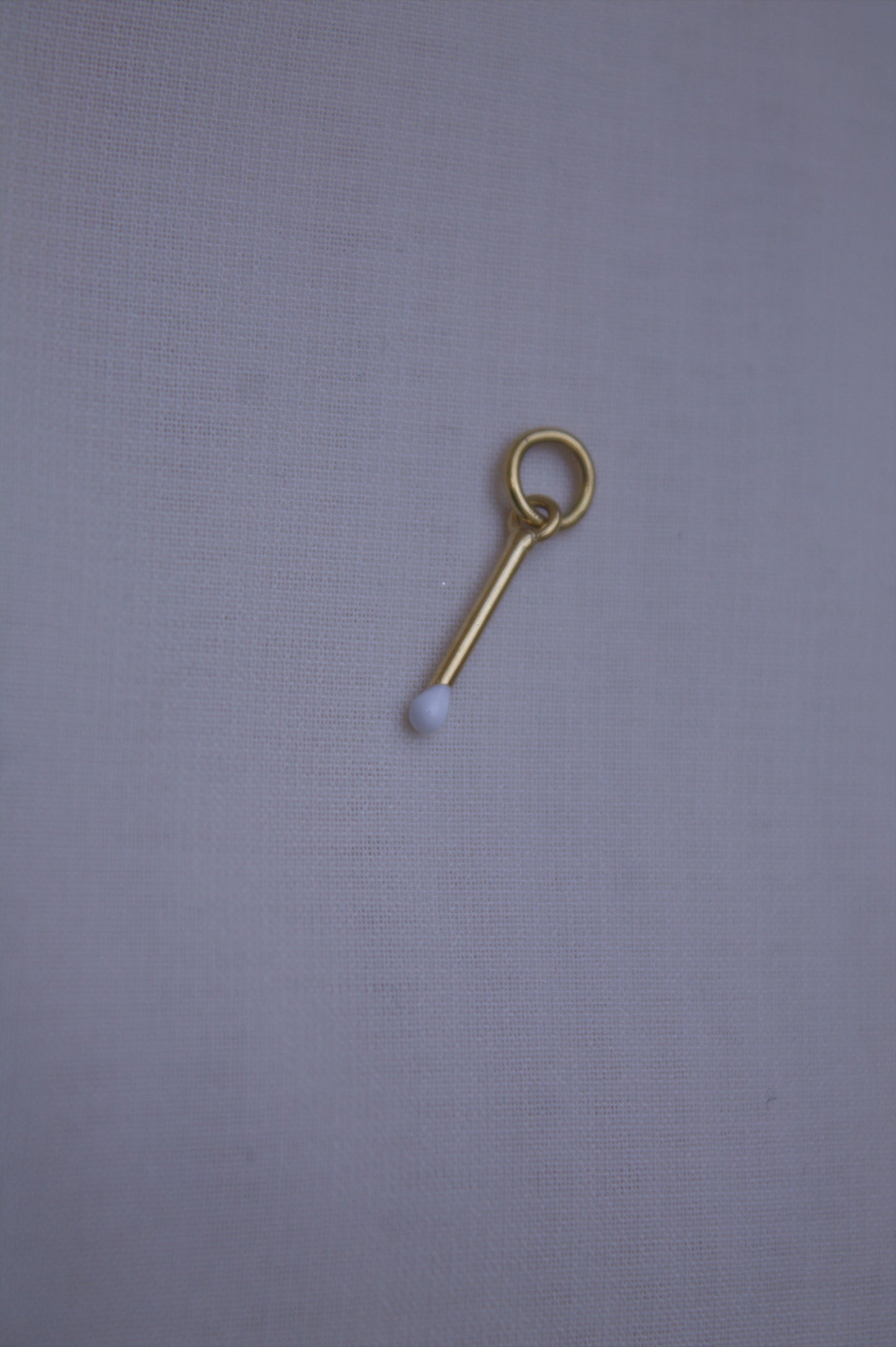 Gold Enamel Matchstick Charm