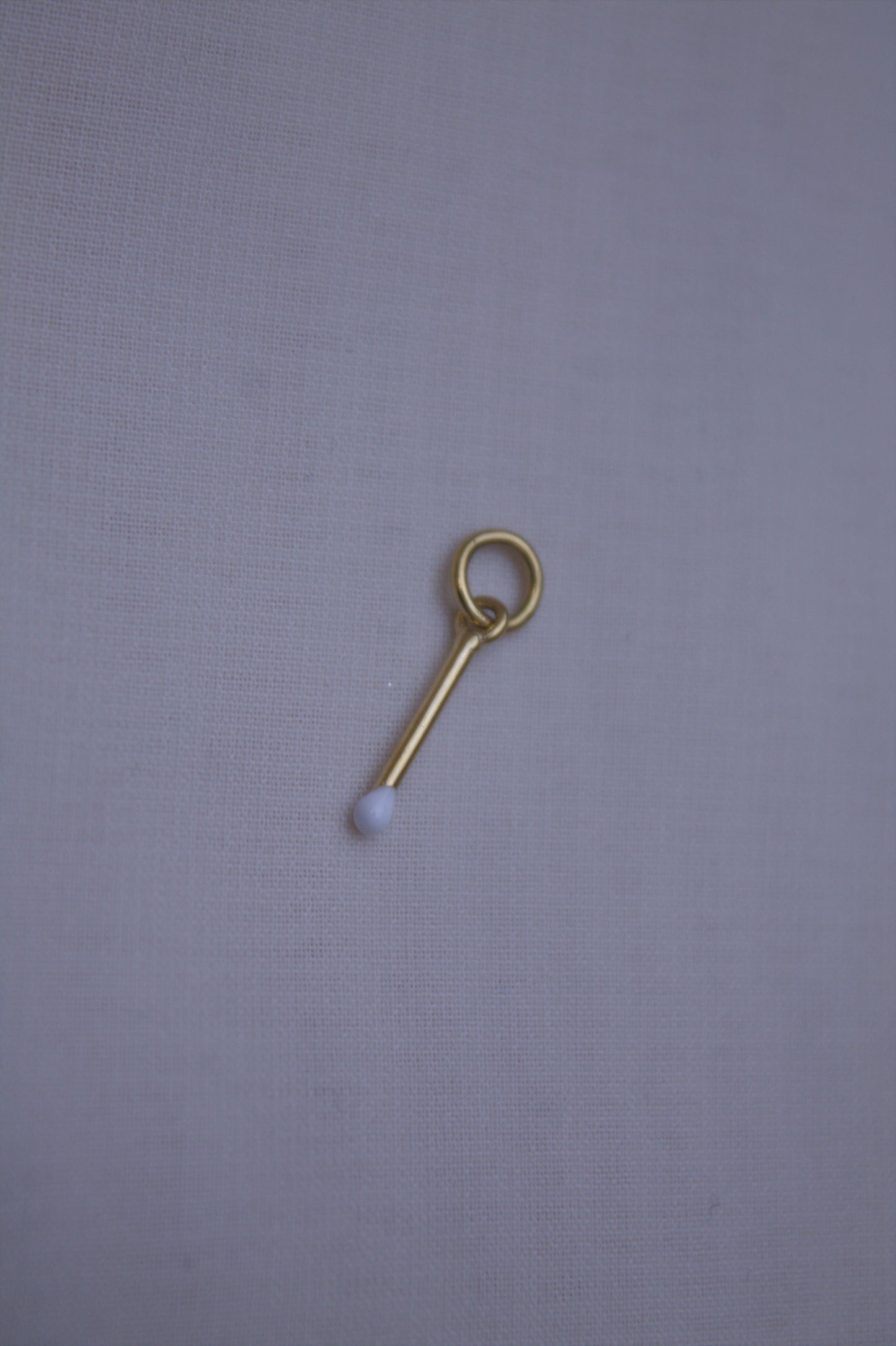 Gold Enamel Matchstick Charm