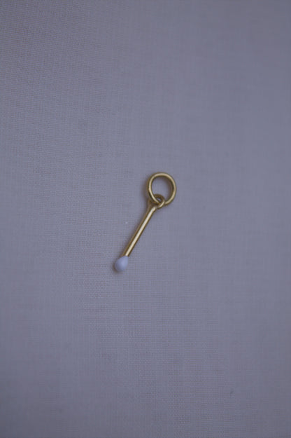 Gold Enamel Matchstick Charm