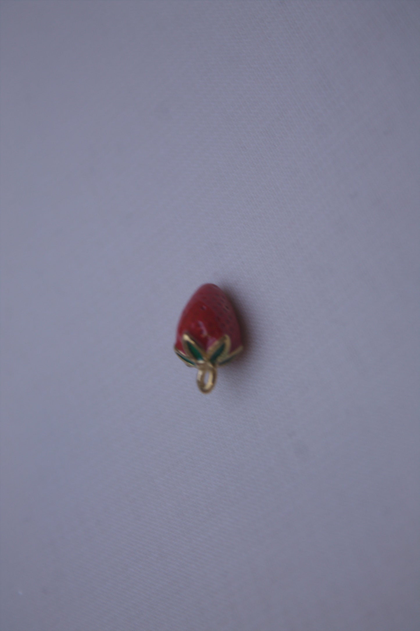 Enamel Red 3D Strawberry Charm
