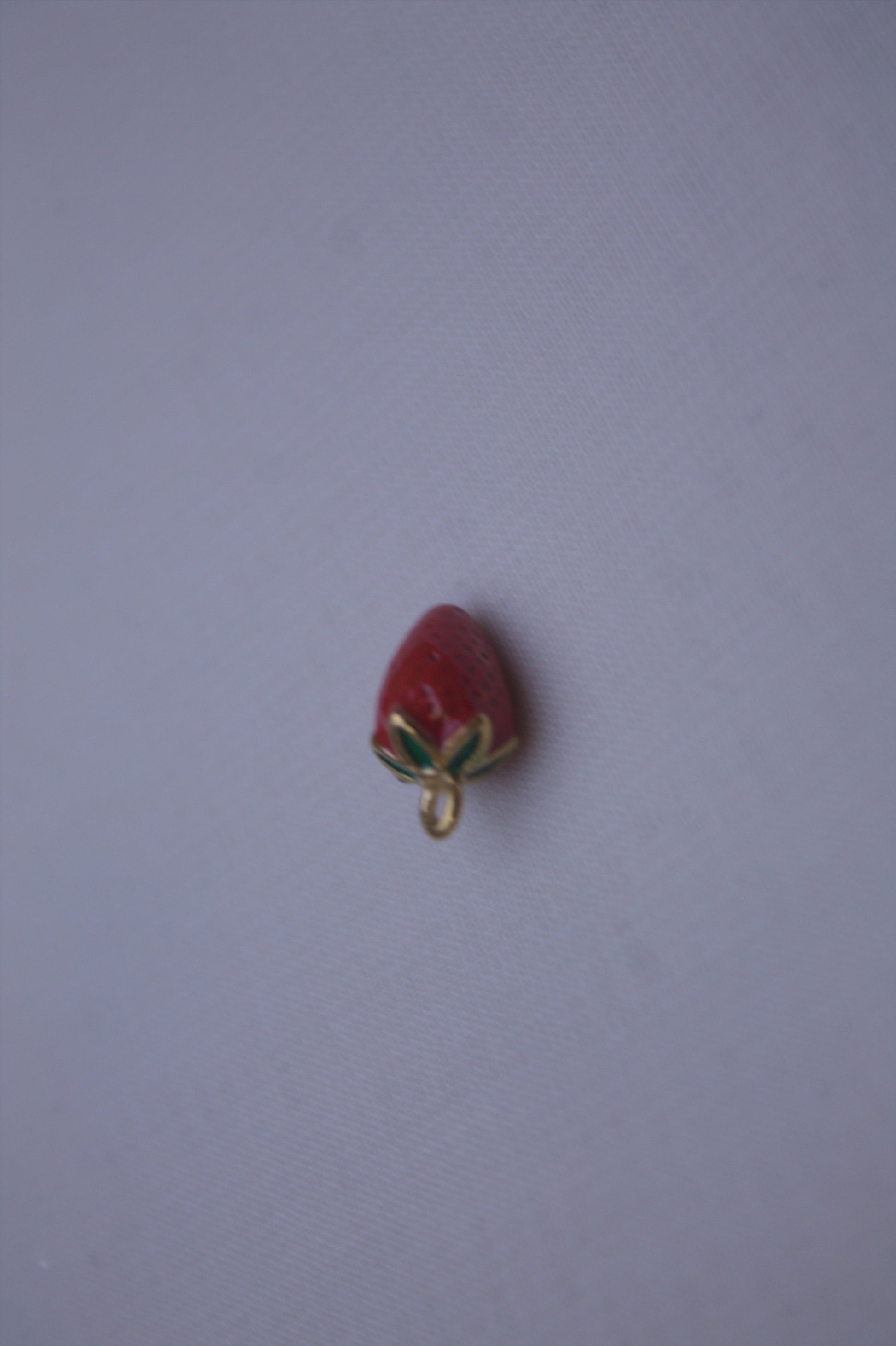 Enamel Red 3D Strawberry Charm