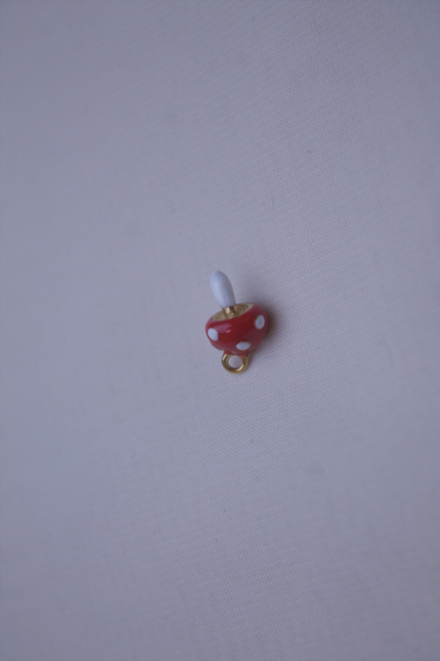 Enamel Red Mushroom Charm