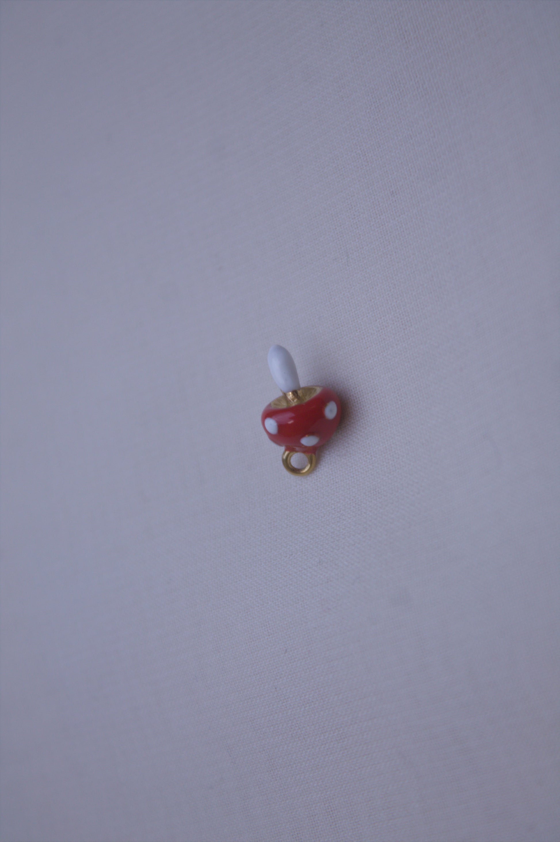 Enamel Red Mushroom Charm