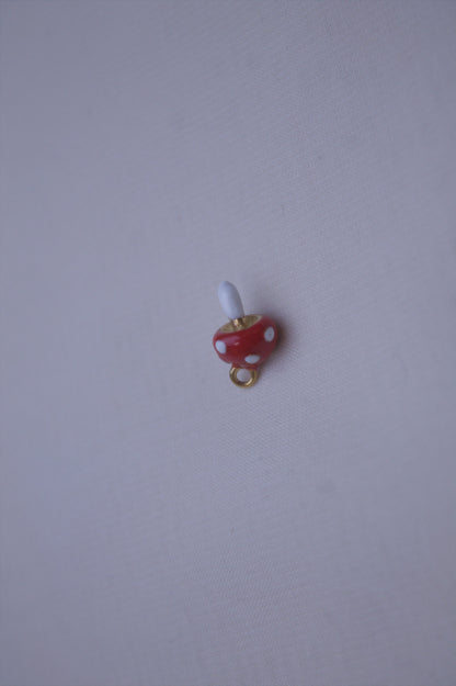 Enamel Red Mushroom Charm