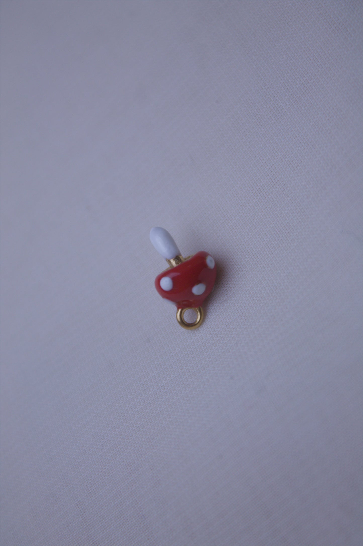 Enamel Red Mushroom Charm