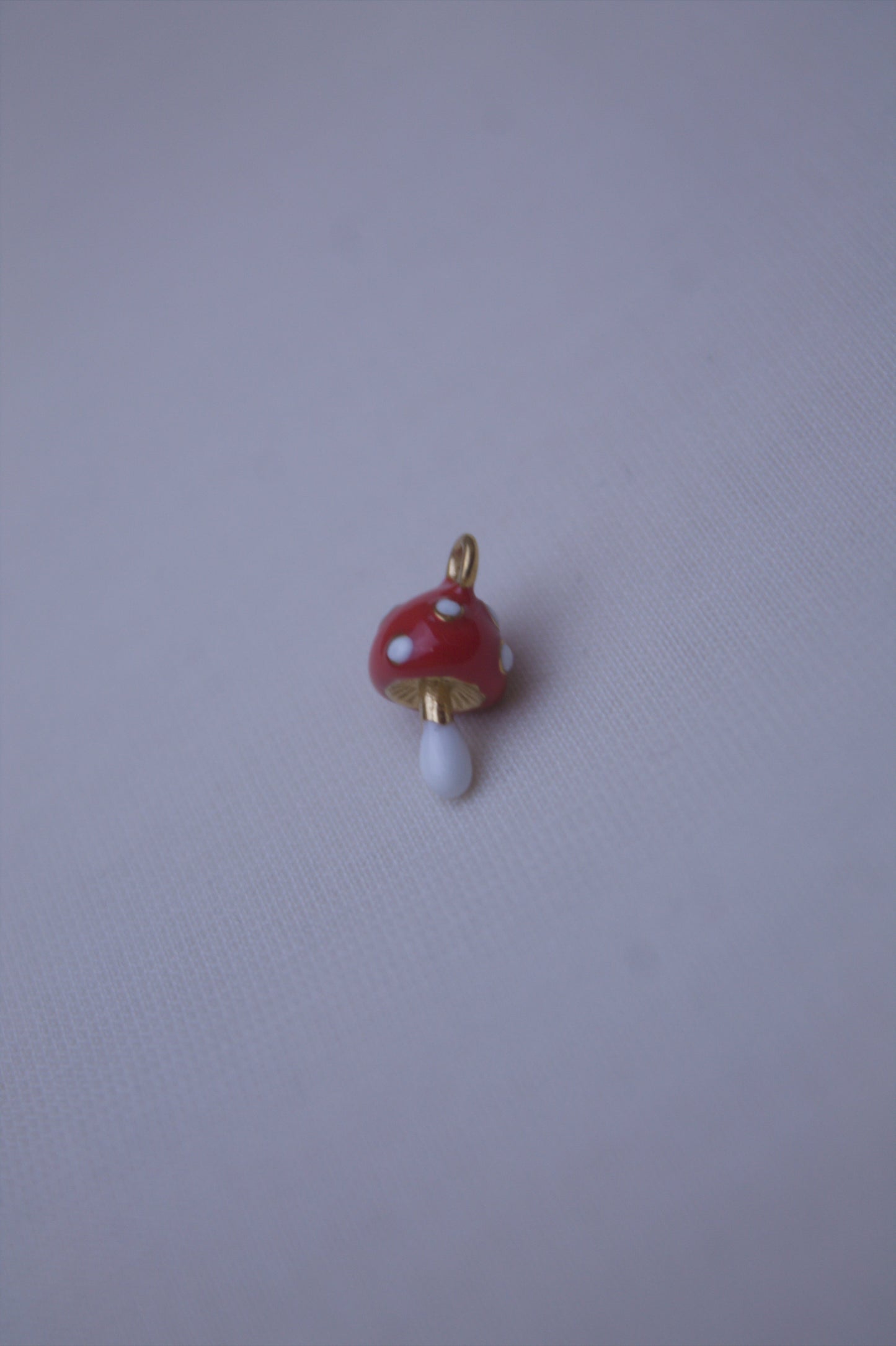 Enamel Red Mushroom Charm
