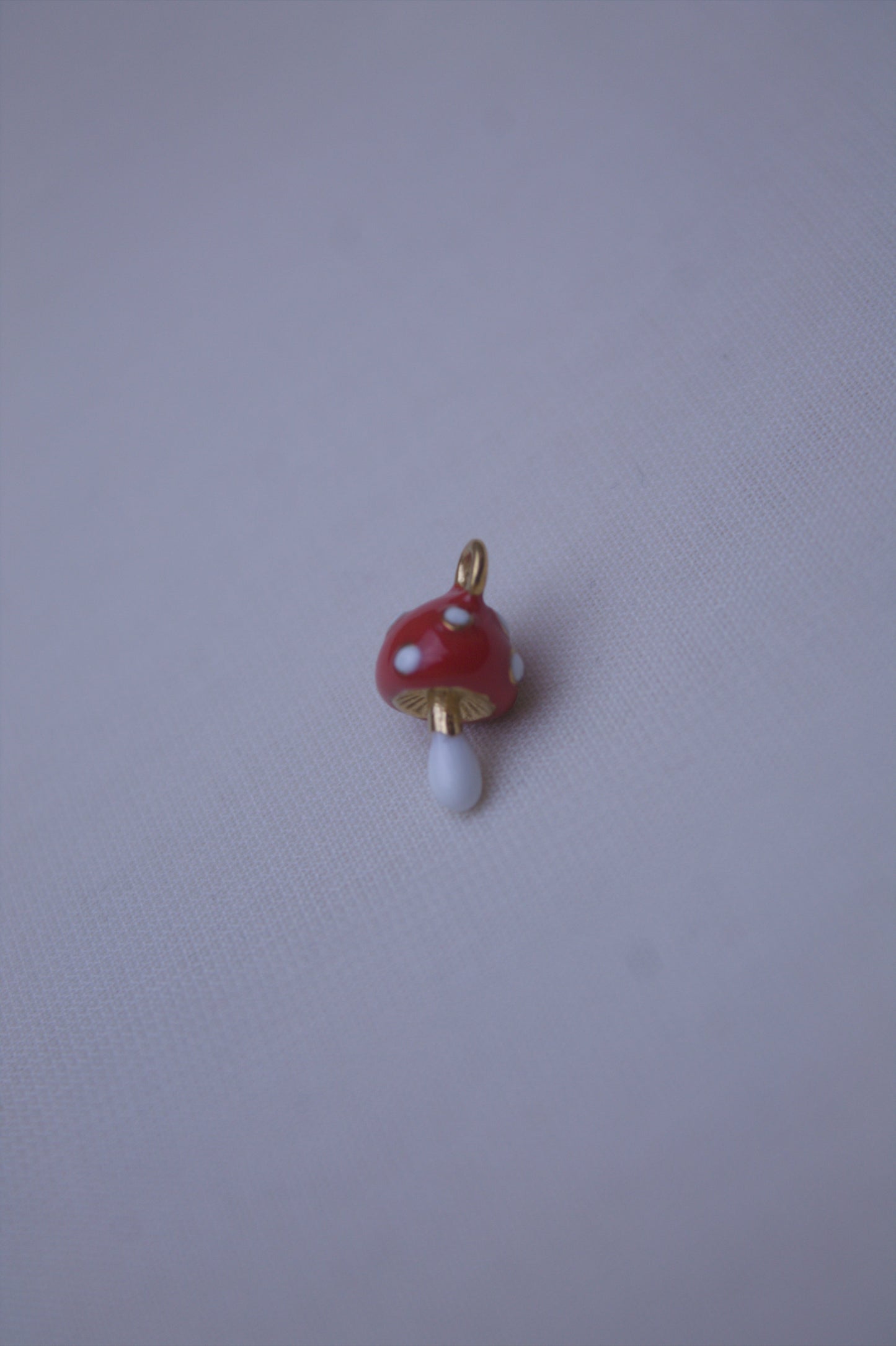 Enamel Red Mushroom Charm