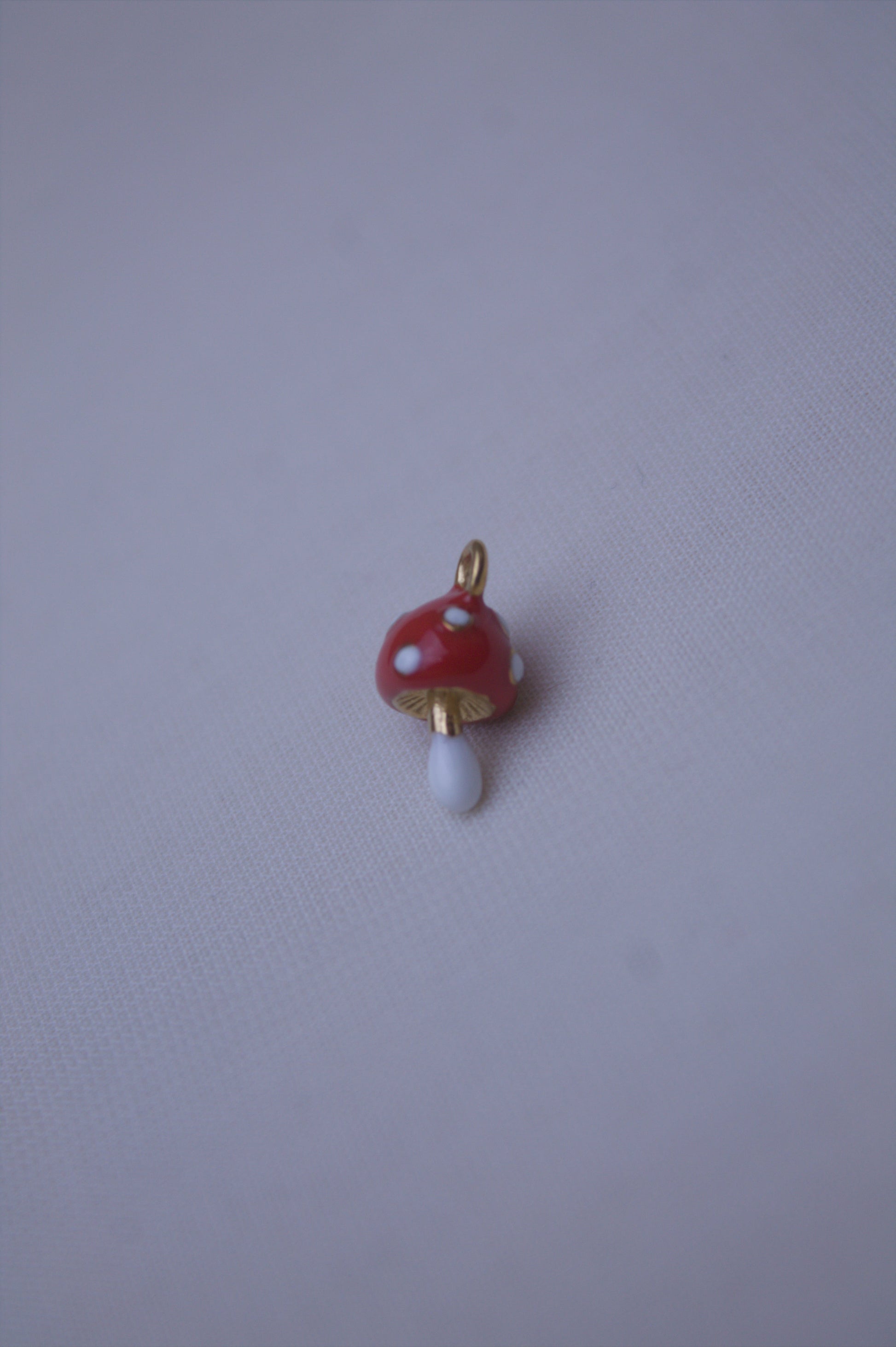 Enamel Red Mushroom Charm
