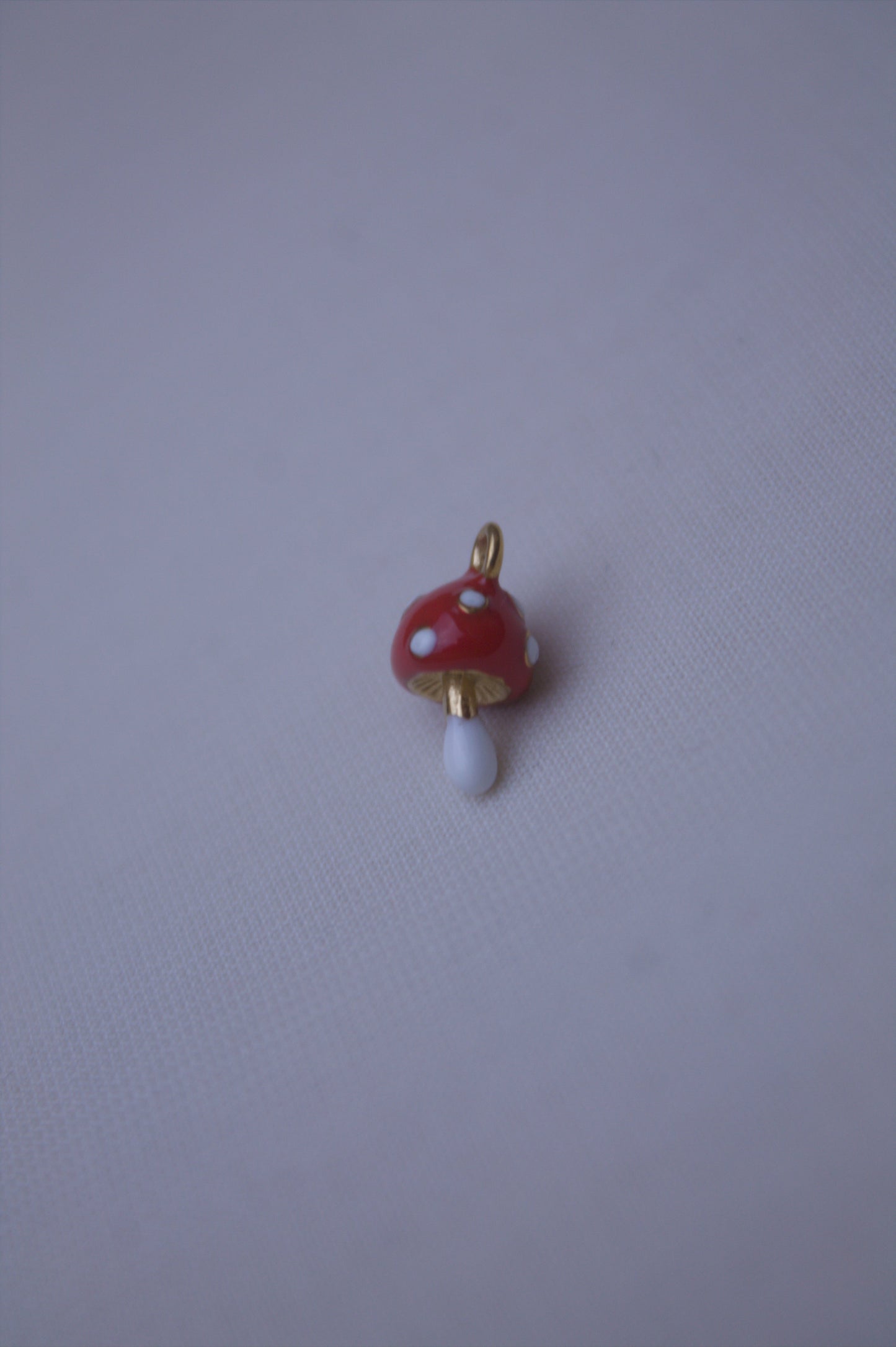 Enamel Red Mushroom Charm