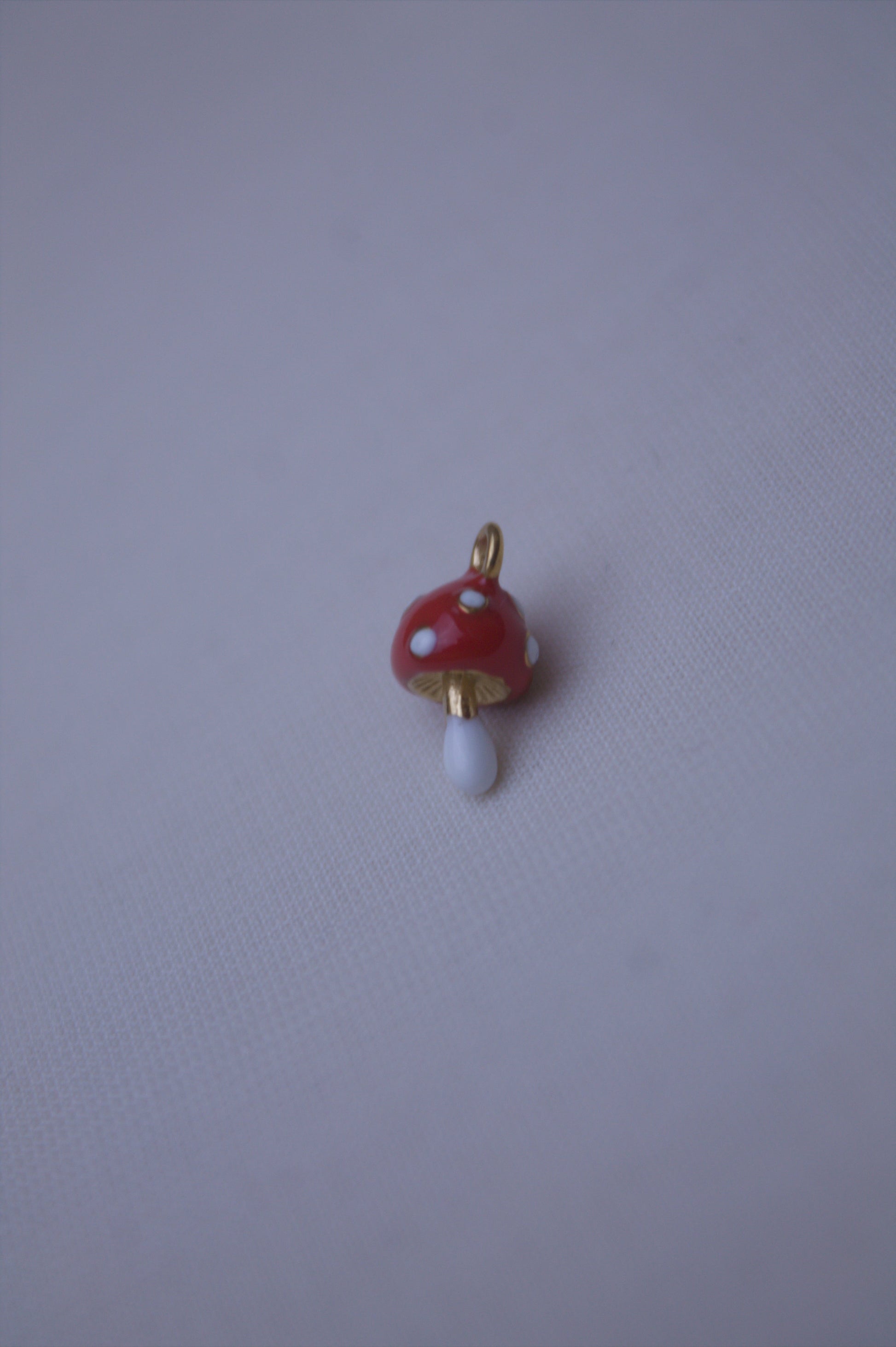 Enamel Red Mushroom Charm