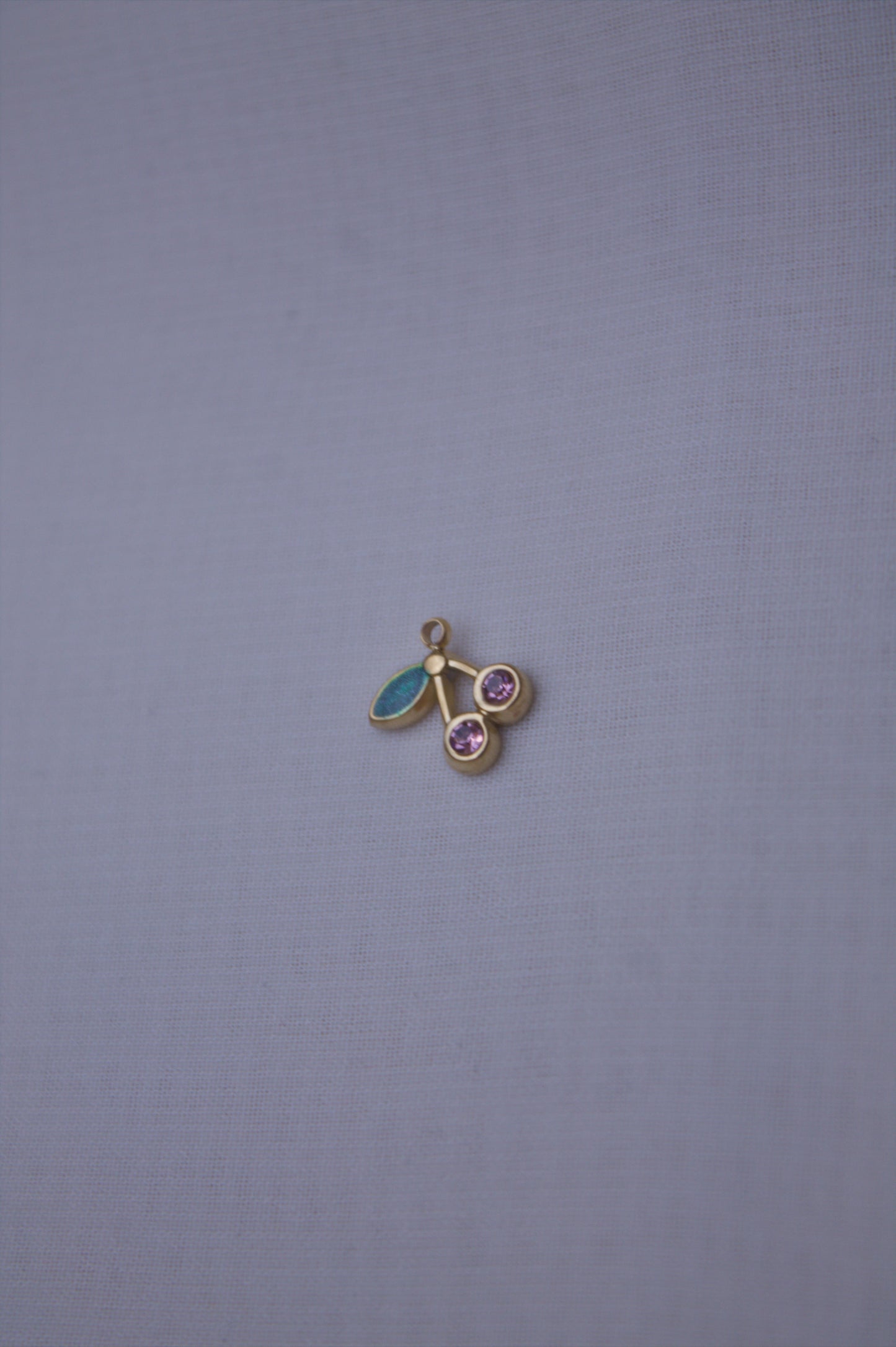 Crystal Pink Cherry Charm