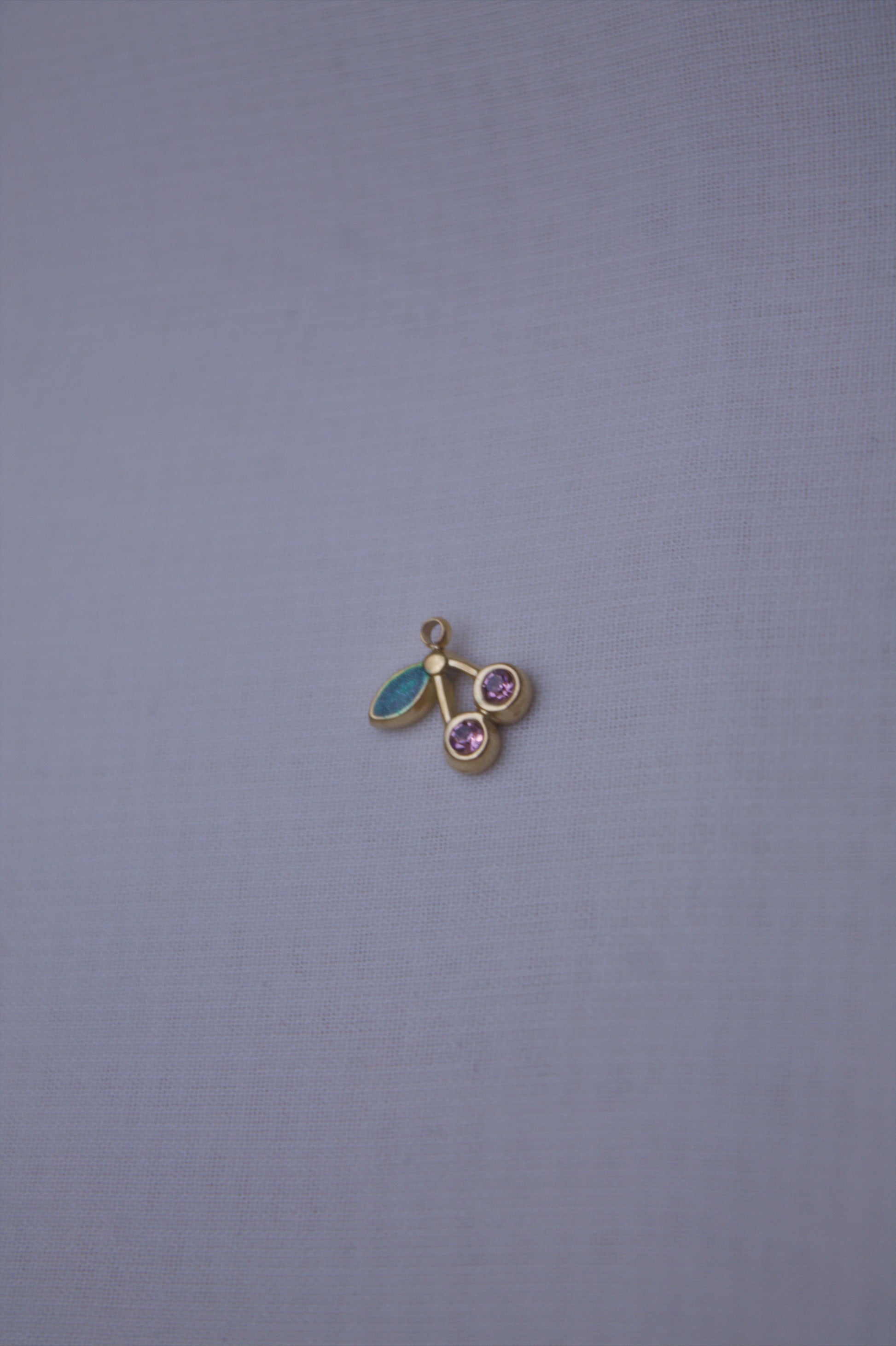 Crystal Pink Cherry Charm
