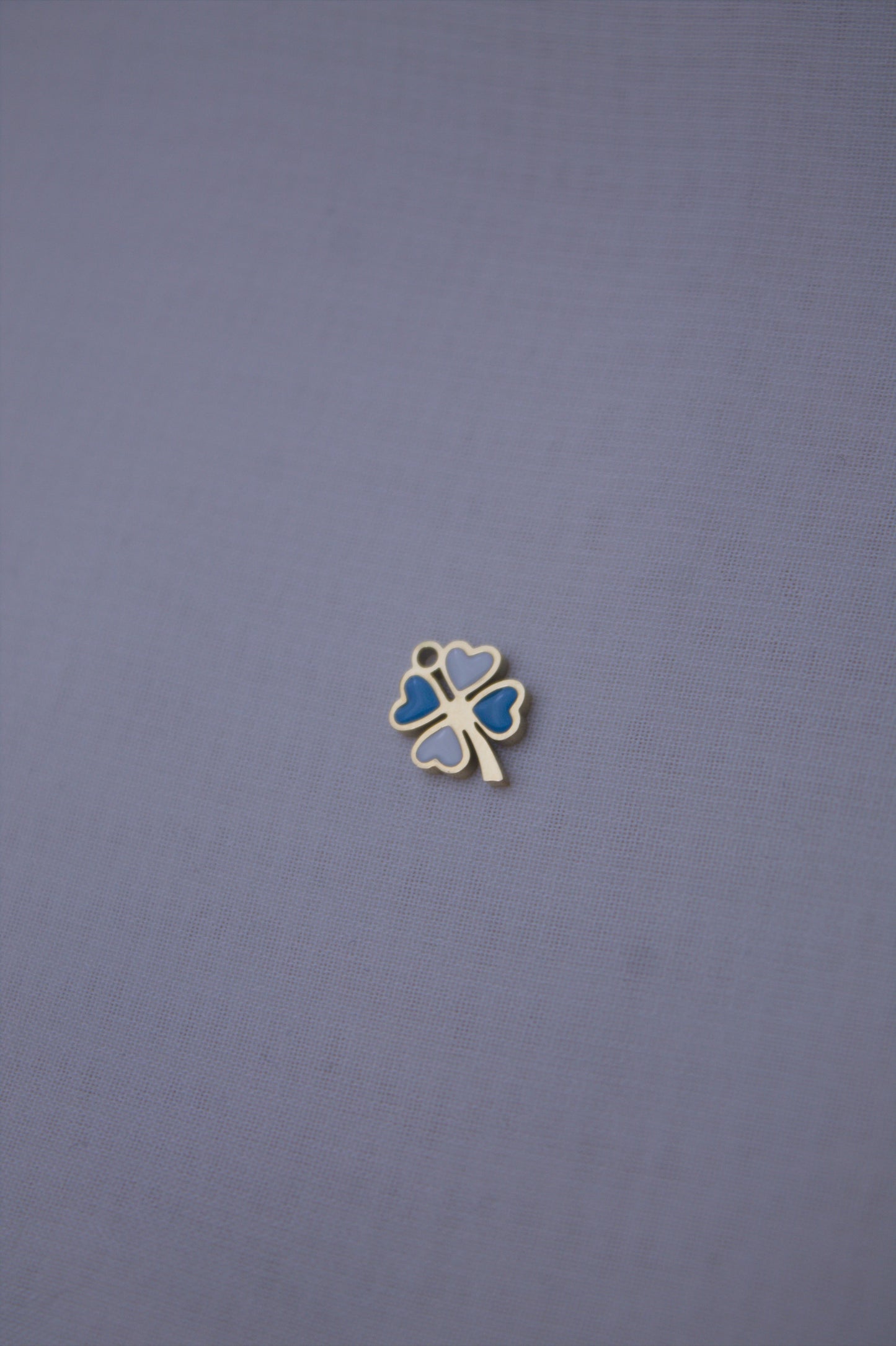 Blue Enamel Clover Charm