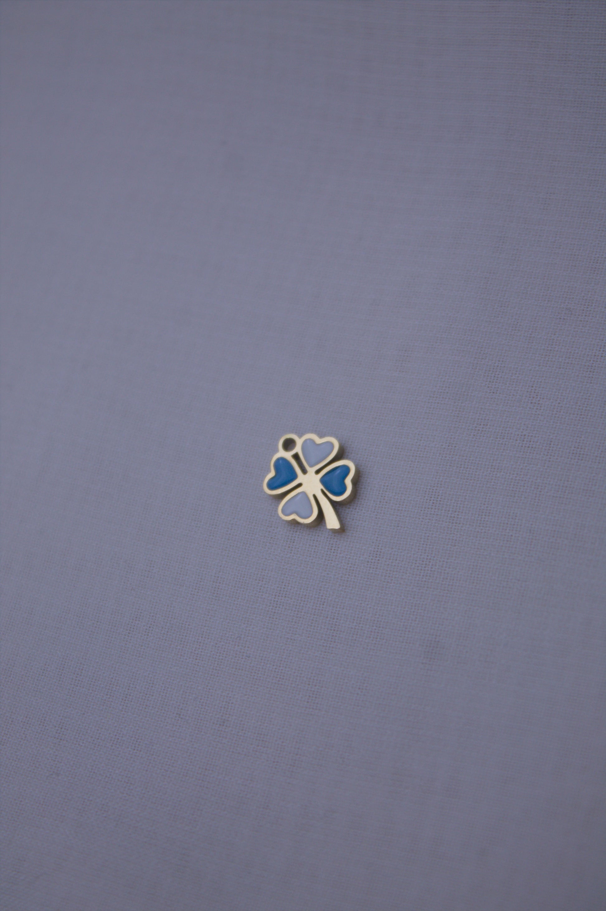 Blue Enamel Clover Charm