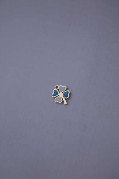 Blue Enamel Clover Charm