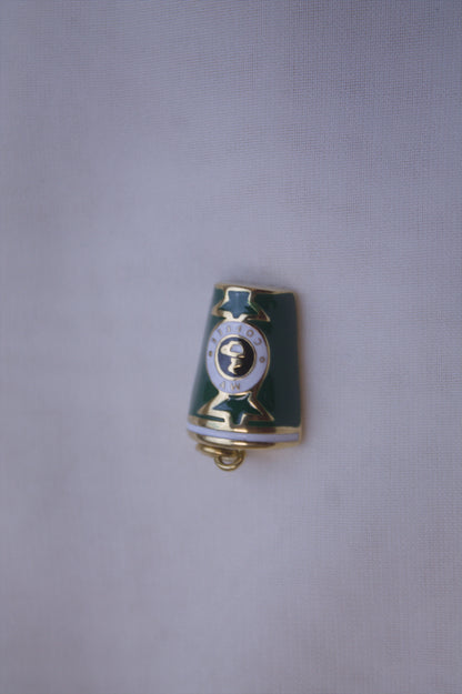 Green Enamel Coffee Cup Charm