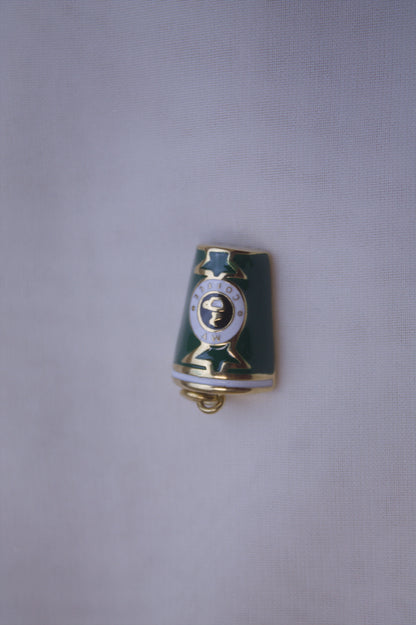Green Enamel Coffee Cup Charm