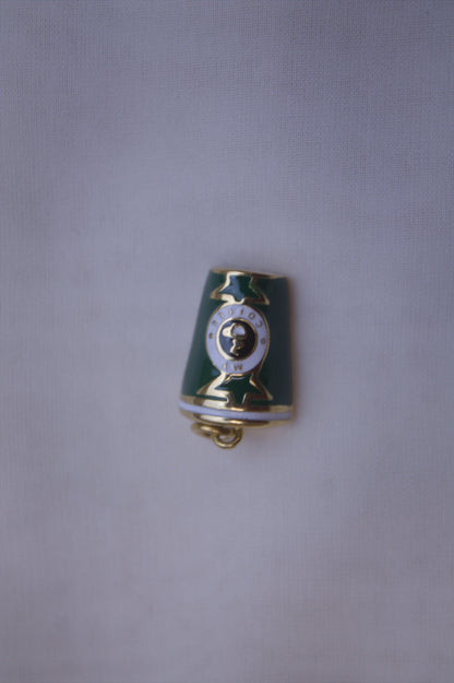 Green Enamel Coffee Cup Charm