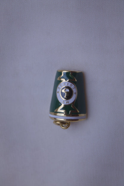 Green Enamel Iced Coffee Cup Charm