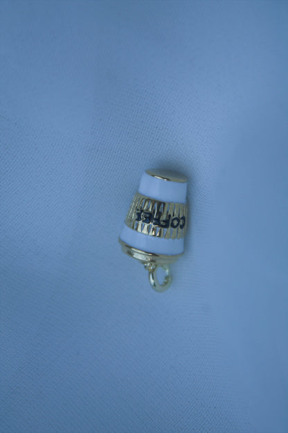 Classic Gold Coffee Cup Charm