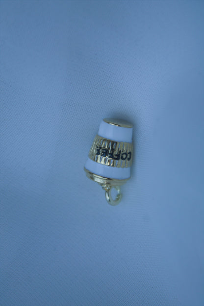 Classic Gold Coffee Cup Charm