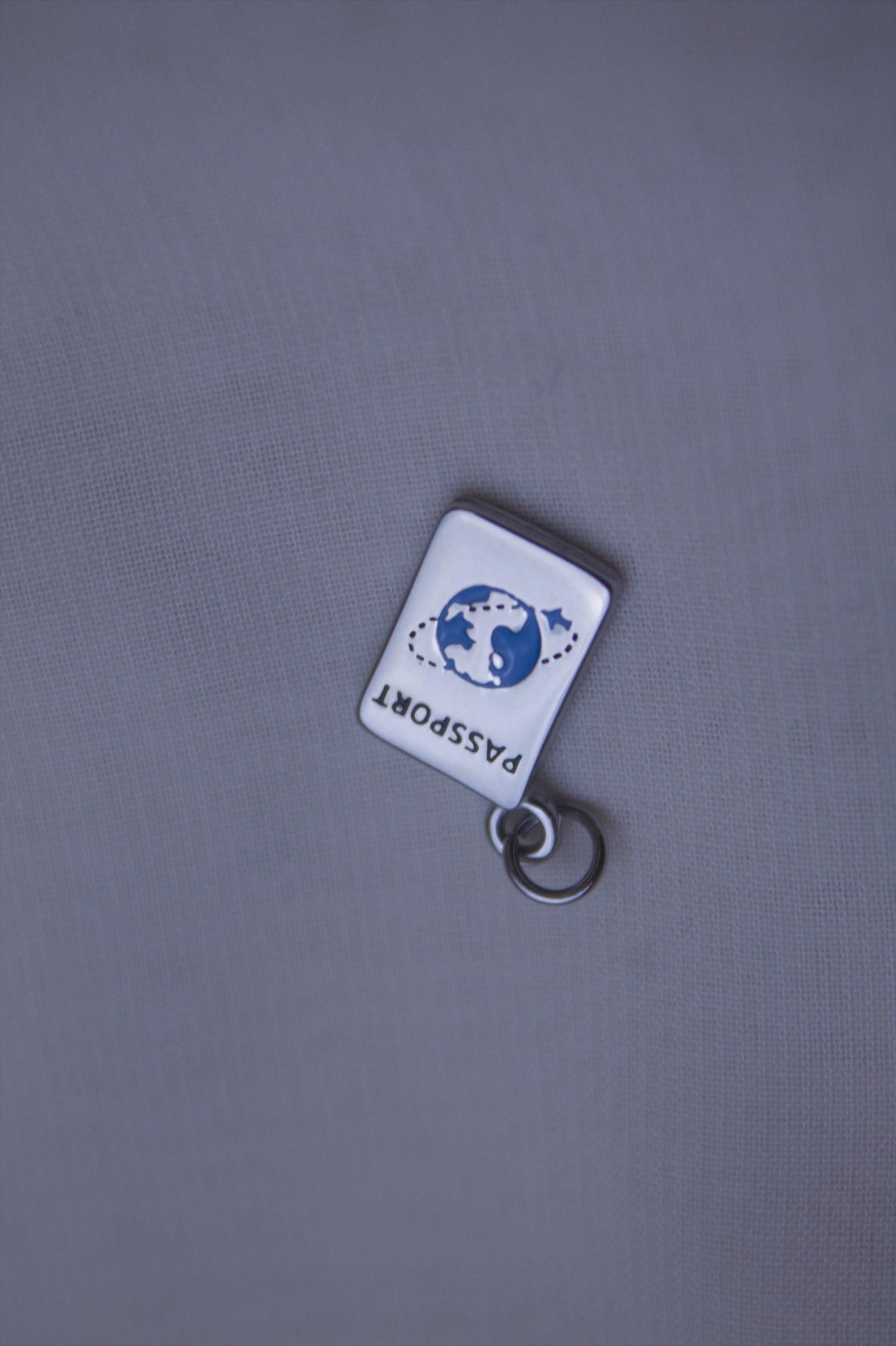Enamel Silver Passport Charm