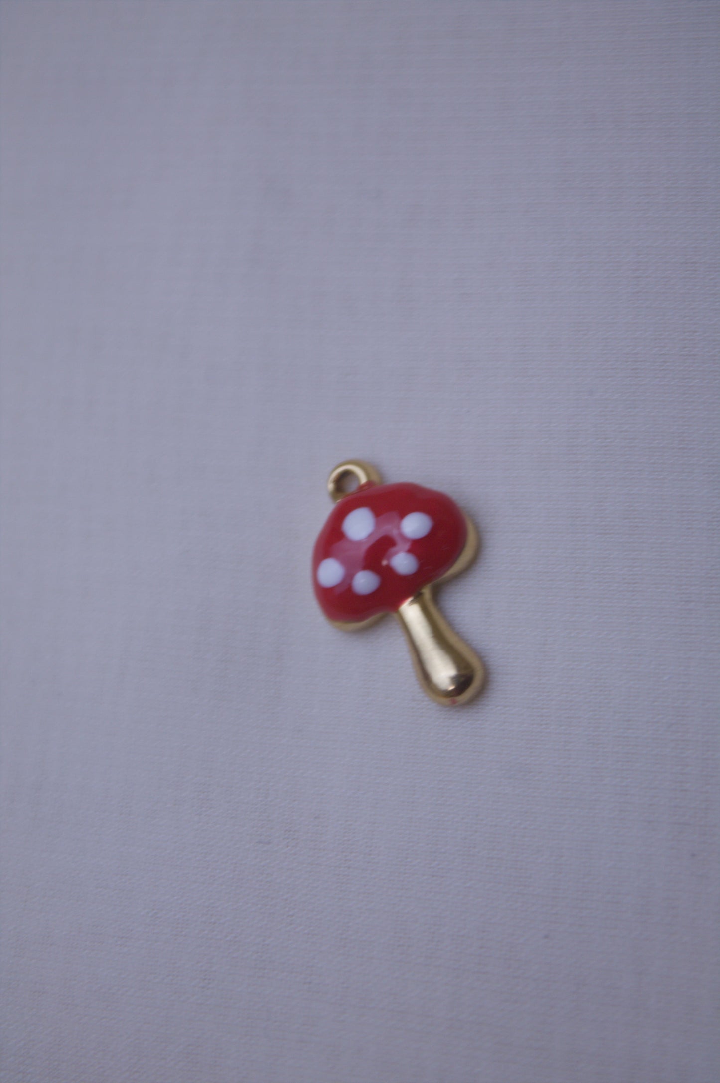 Red Enamel Mushroom Charm