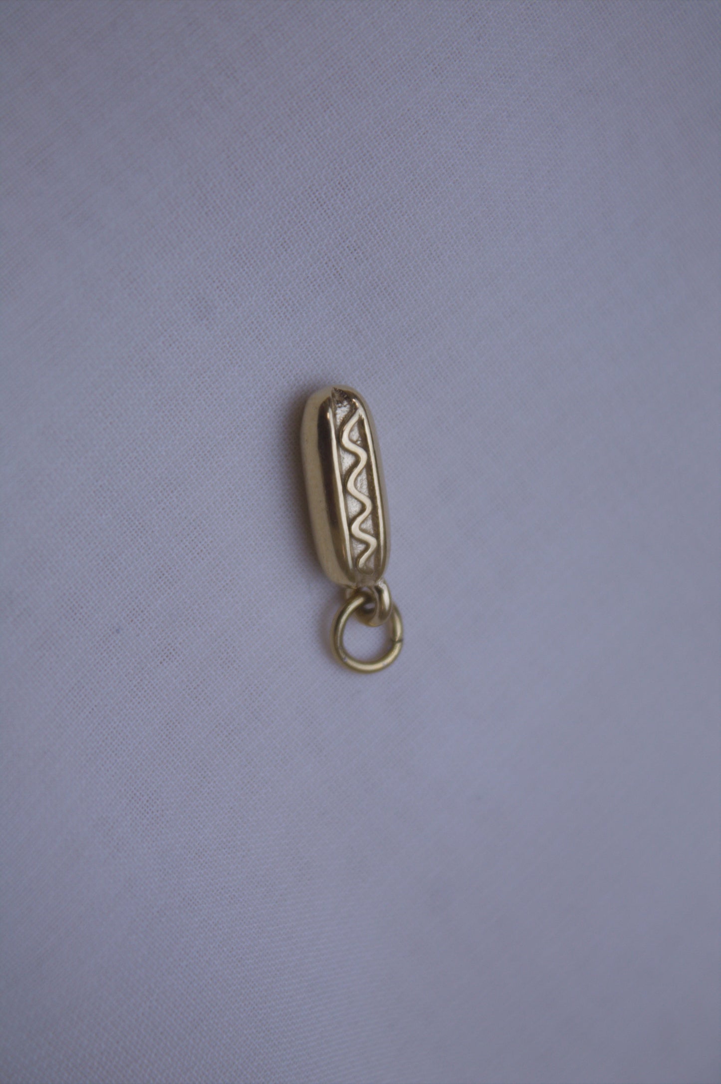Classic Gold Hot Dog Charm