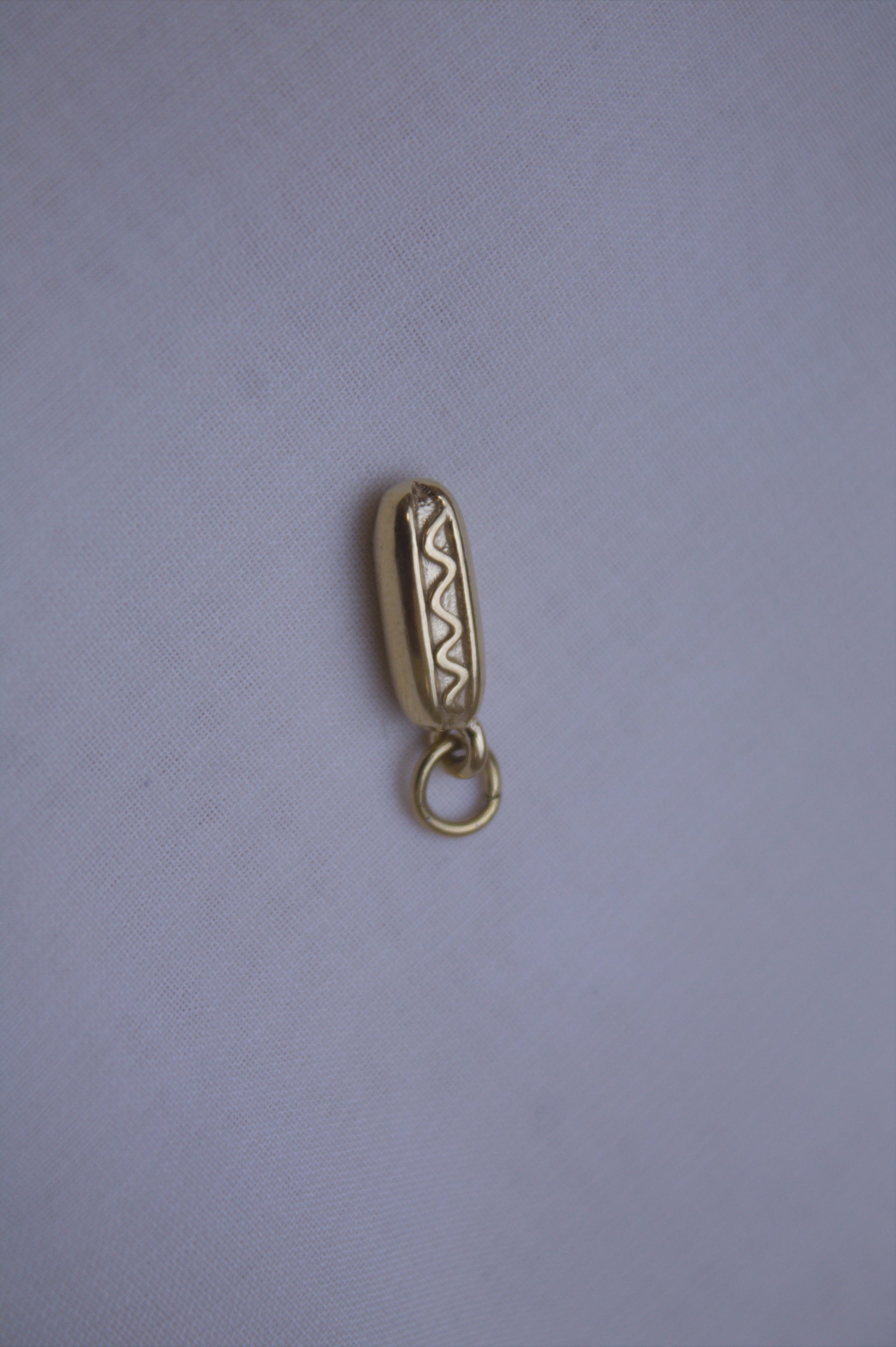 Classic Gold Hot Dog Charm