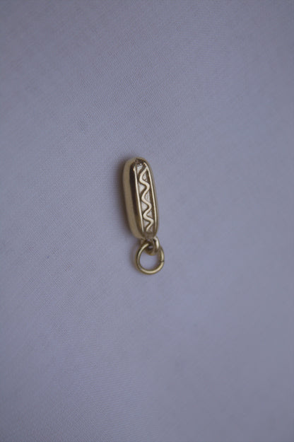 Classic Gold Hot Dog Charm