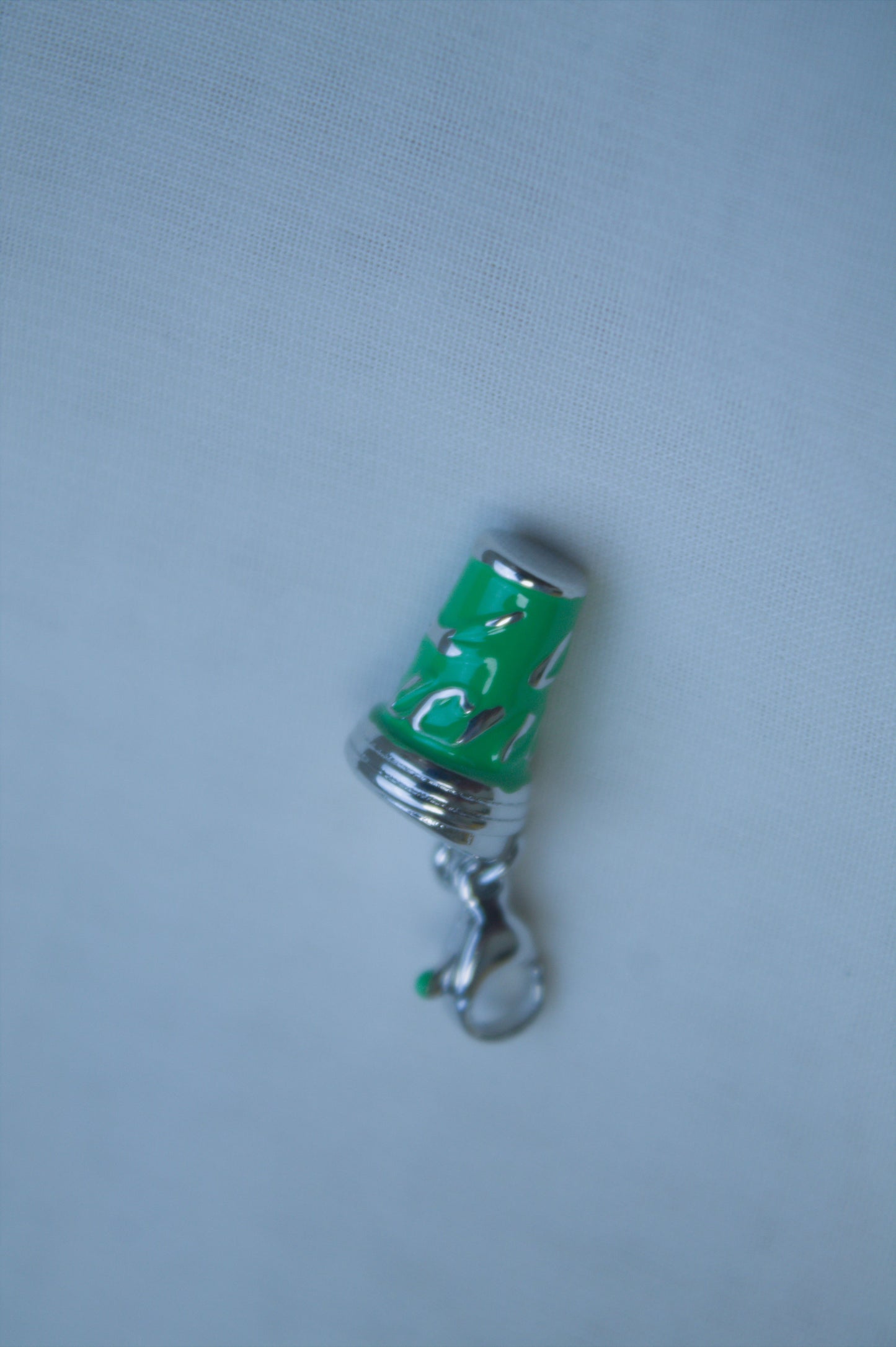 Green Enamel Iced Coffee Charm