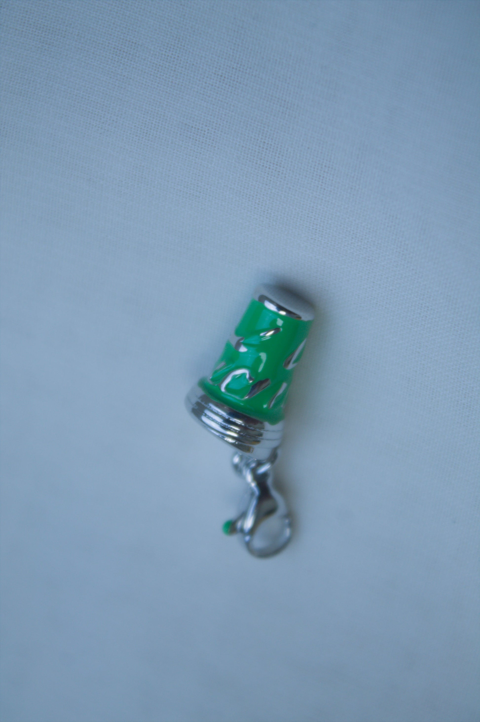 Green Enamel Iced Coffee Charm