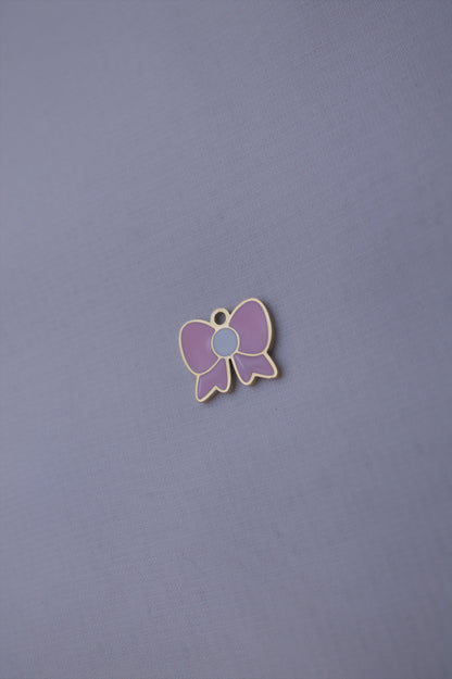 Pink Enamel Bow Charm