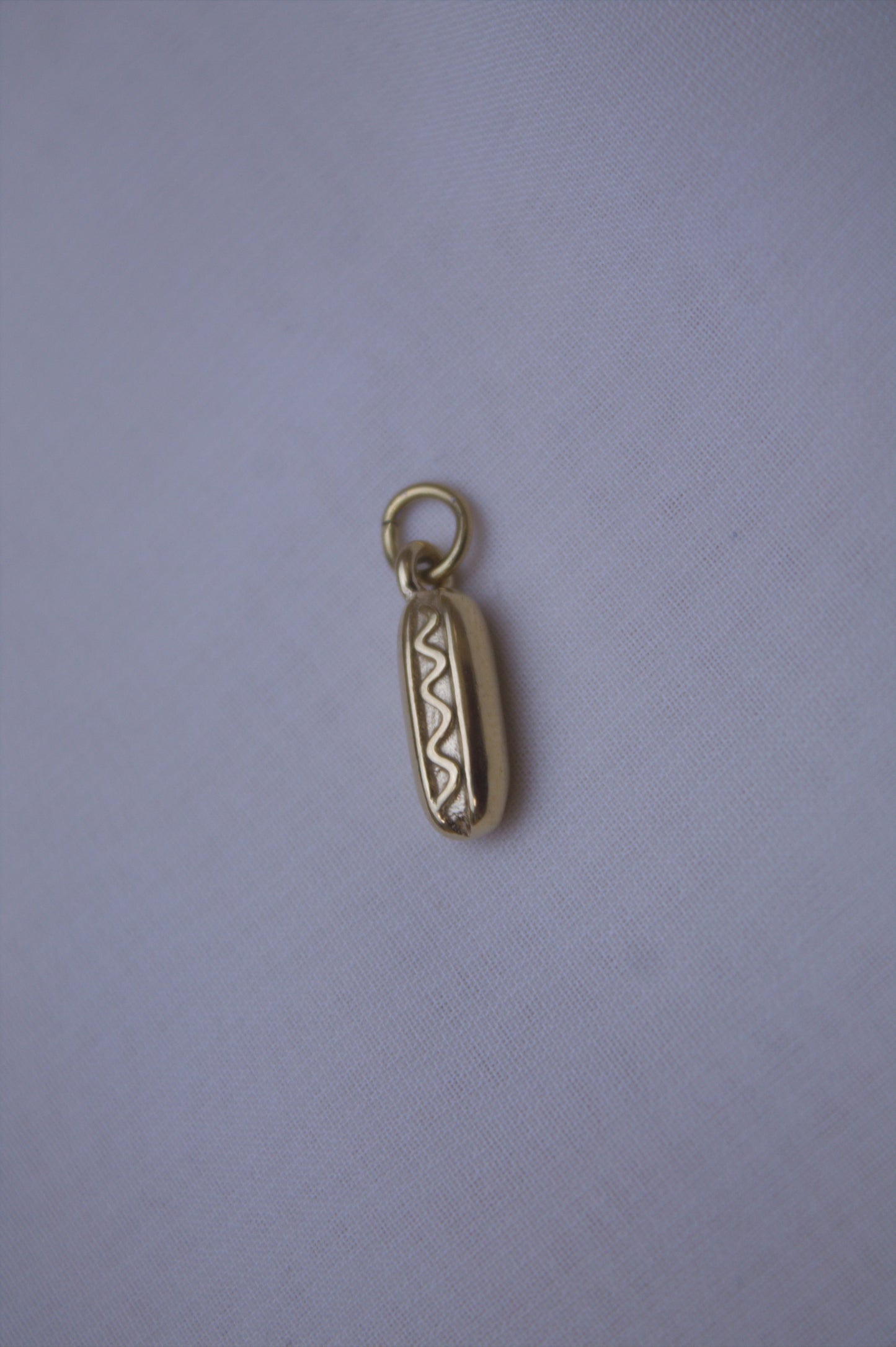 Classic Gold Hot Dog Charm