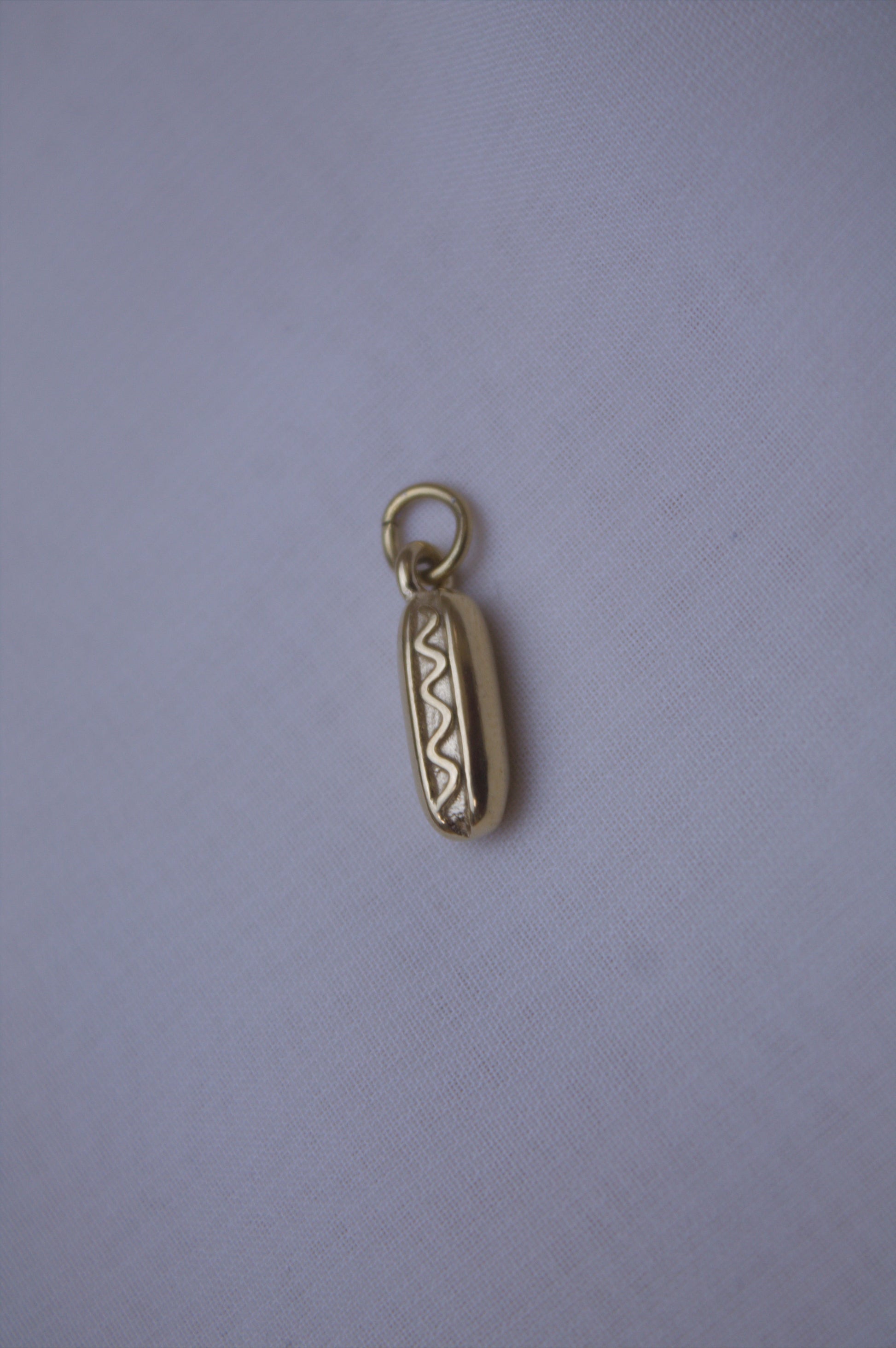 Classic Gold Hot Dog Charm